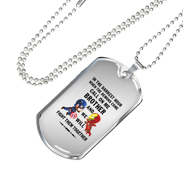 To My Brother dog tag